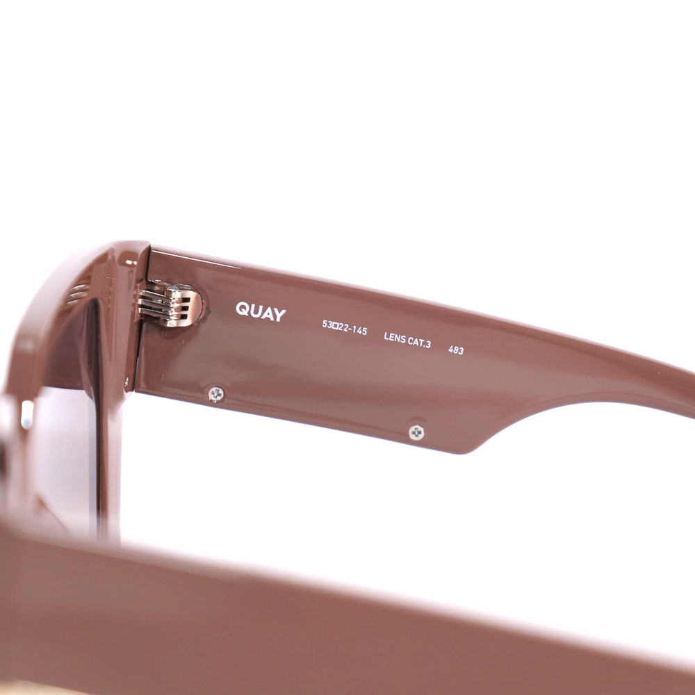 Quay Australia NOTORIOUS Oversized Square Womens Sunglasses - Doe/Brown - NWT - Picture 4 of 9
